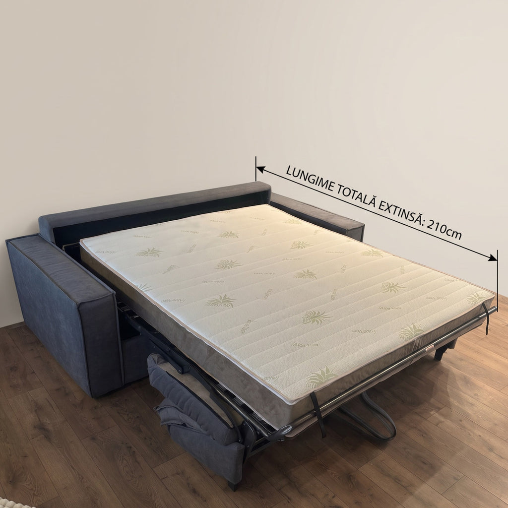 Canapea extensibilă TERTZA C3, cu saltea 140x190x20 cm
