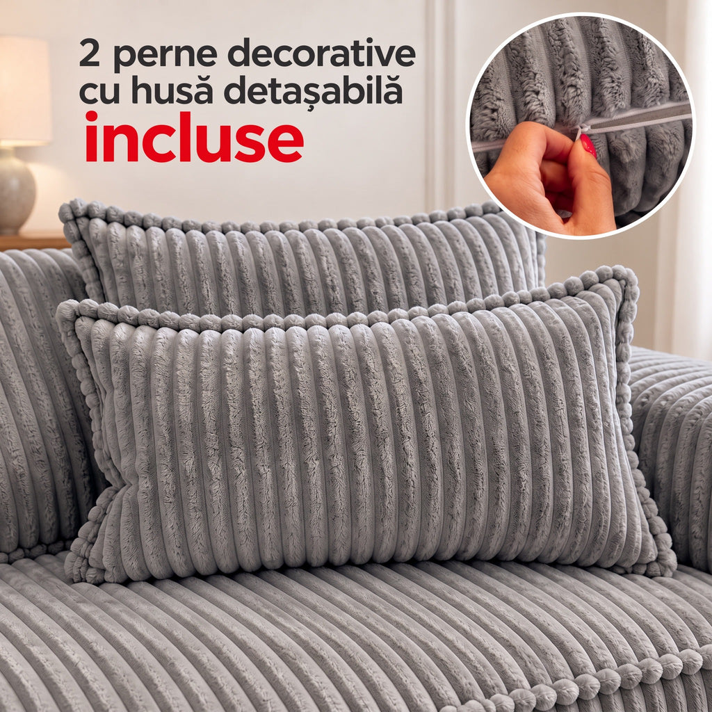 Canapea extensibilă SECONDA C2, cu saltea 120x190x20 cm