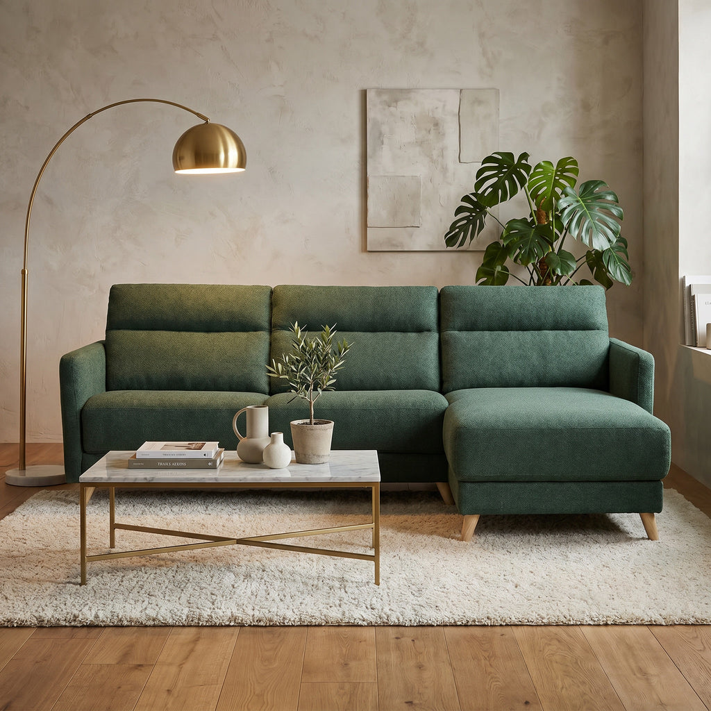 Colțar extensibil PAOLA 4 locuri cu saltea 140×190 cm, reversibil stânga/dreapta (C3+M)