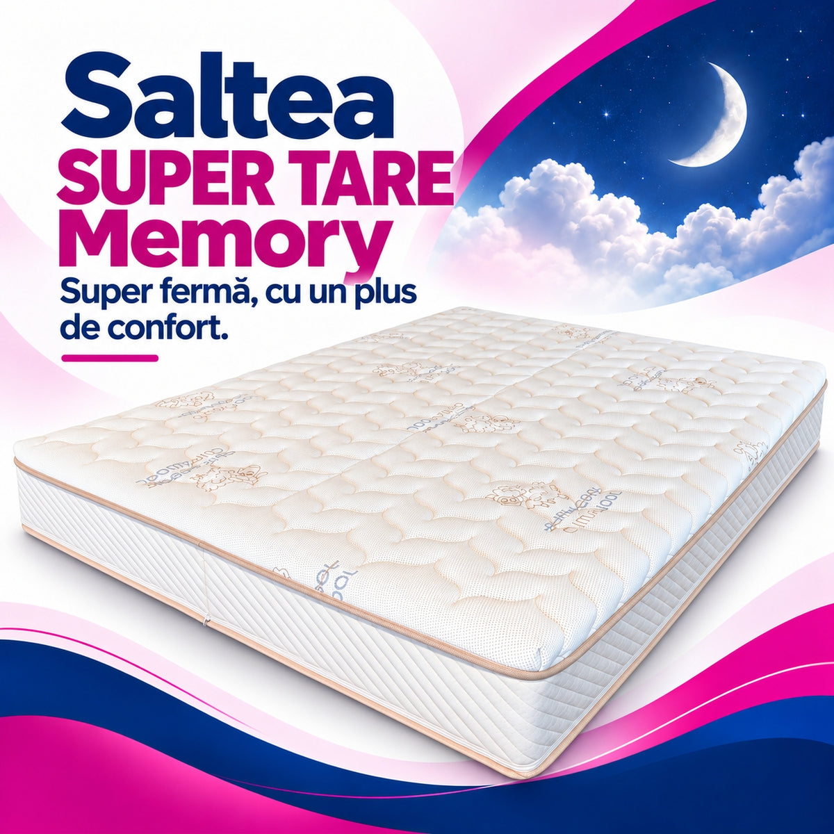 Saltea Super Tare Memory 160x200, 25 cm