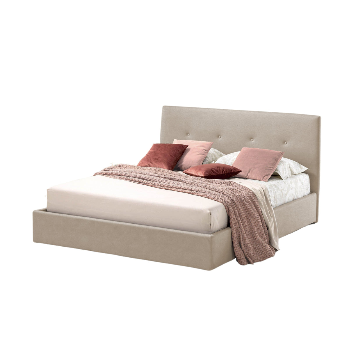 Pat tapițat rabatabil cu ladă de depozitare Tiamo Promo, Textil Teflonat Anti-Pete