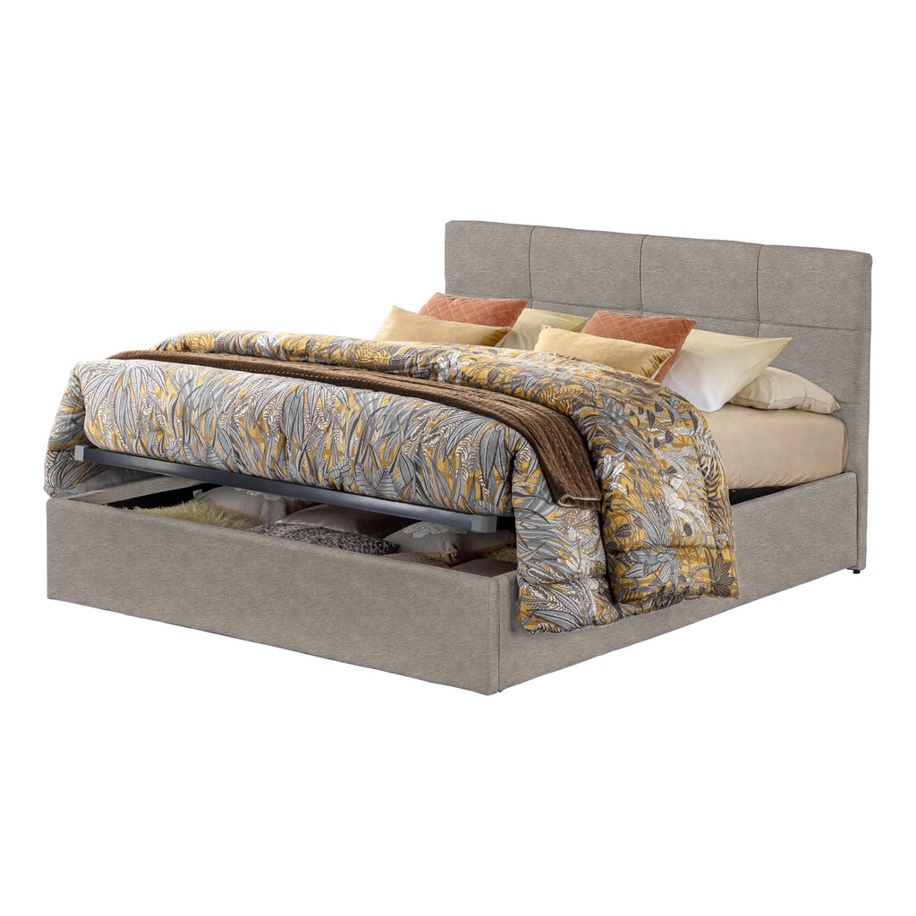 Pat tapițat rabatabil cu ladă de depozitare Giorno Promo, Textil