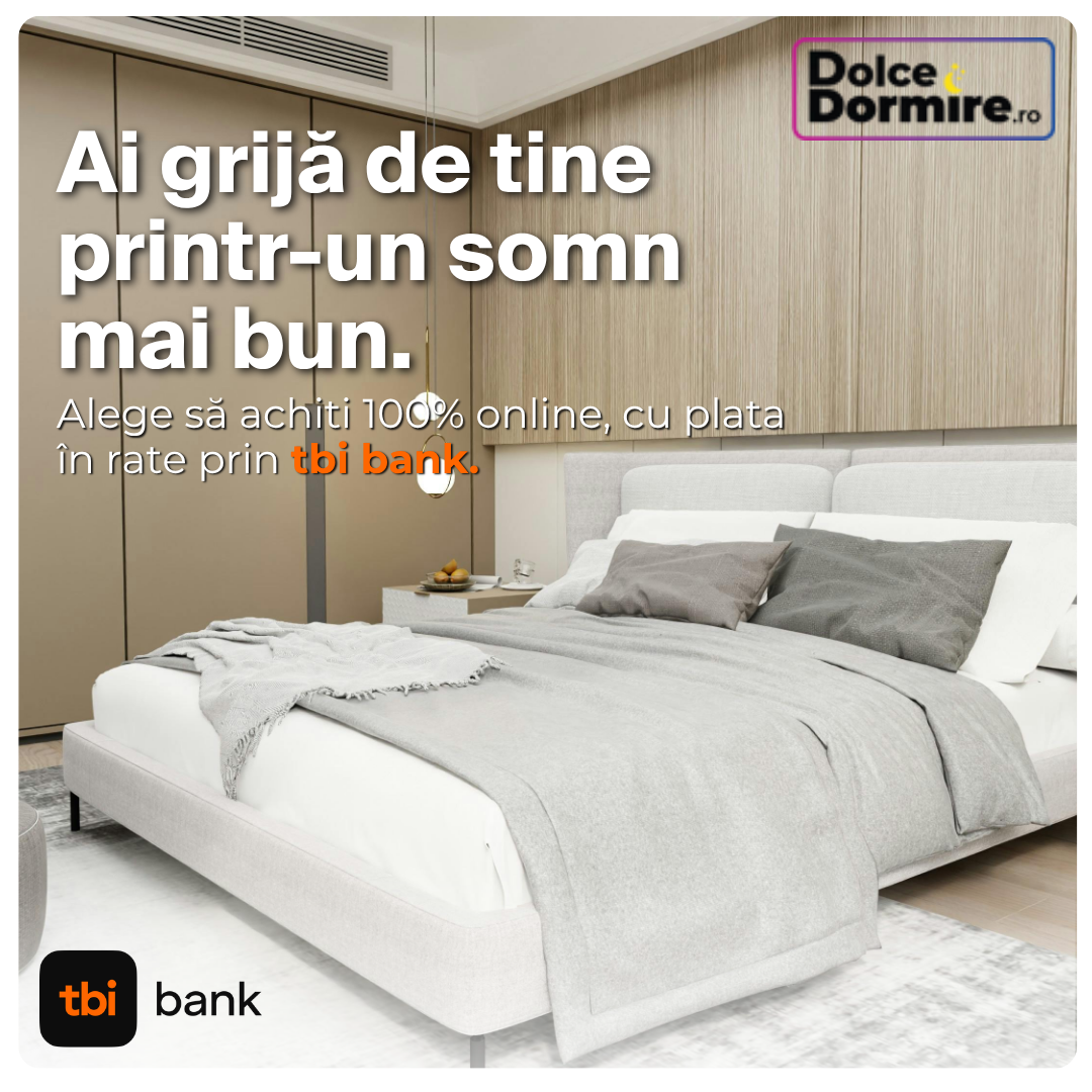 Plată în rate prin tbi bank la Dolce Dormire