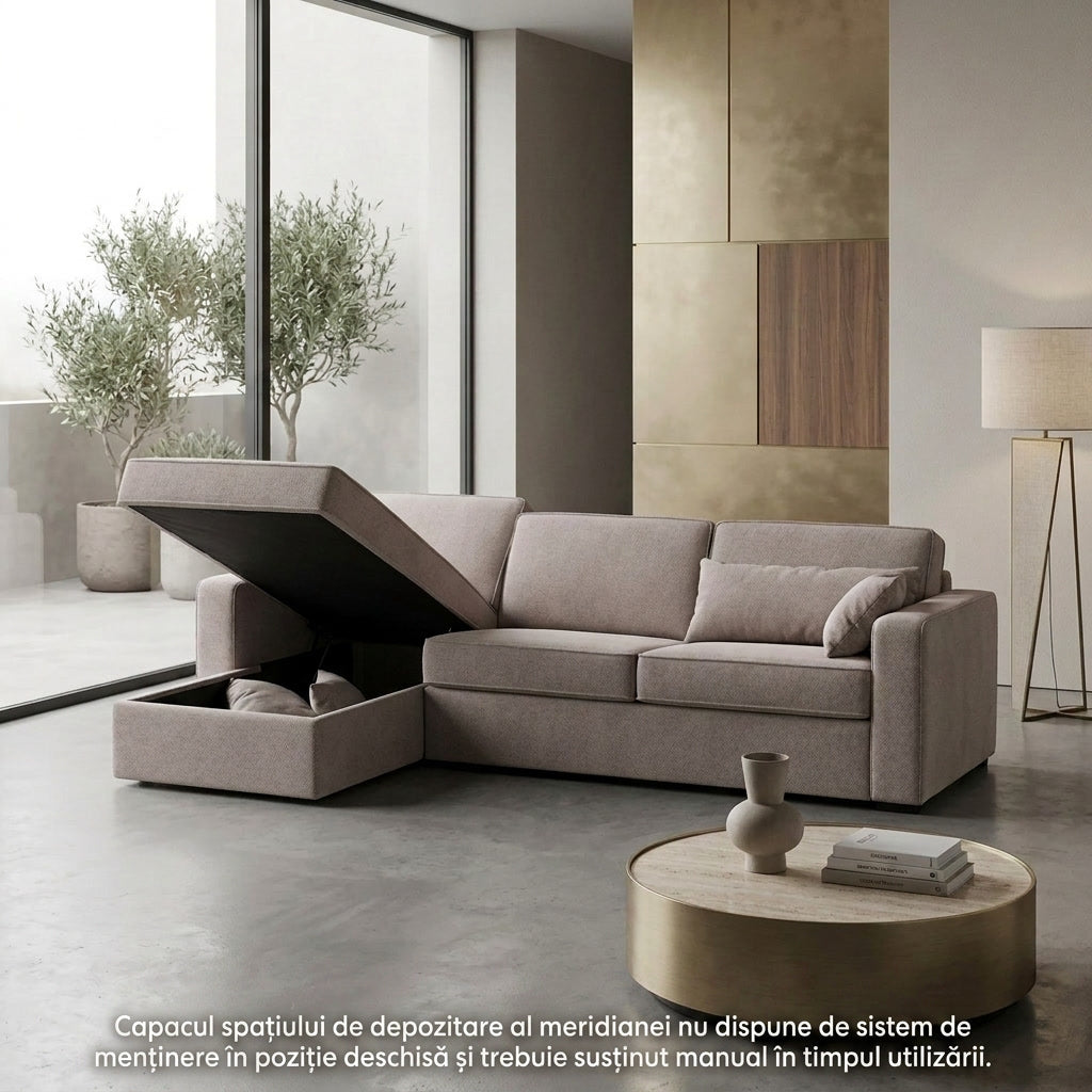 Colțar extensibil MONDOVI 3 locuri cu saltea 120×190 cm, reversibil stânga/dreapta (C2+M)