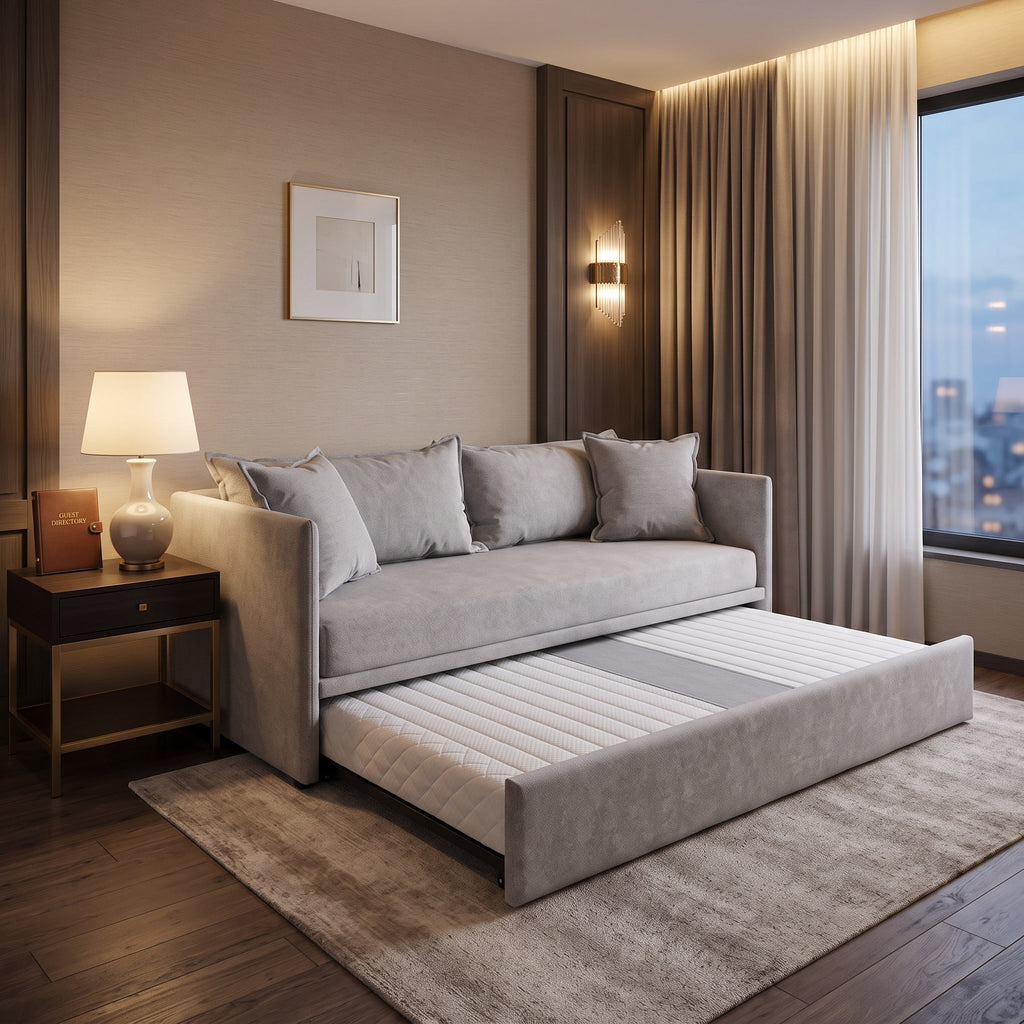 Canapea extensibila 3in1 DIVANO LETTO, cu saltea 80x200cm și perne decorative incluse
