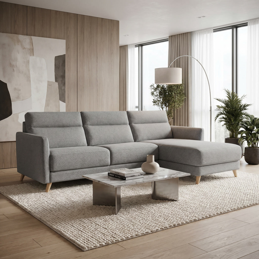 Colțar extensibil PAOLA 3 locuri cu saltea 120×190 cm, reversibil stânga/dreapta (C2+M)